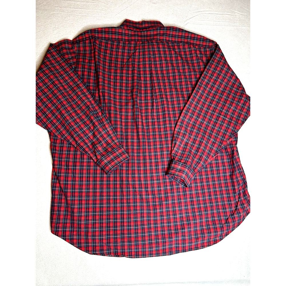 Ralph Lauren Red & Green Plaid “Blake” Cotton Button Down Collared Shirt XXL - Picture 4 of 9